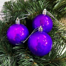 Набор шаров 6 см (6 штук) Фиолетовый акриловый Т523-6