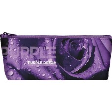 Пенал-косметичка плоская Purple (роза) ткань, 1 молния 22*8,5*4см Lamark PB0047-07