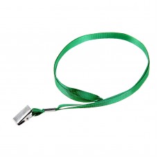 Шнурок для бейджа с металлическим клипом зеленый Calligrata 10*800мм 759481