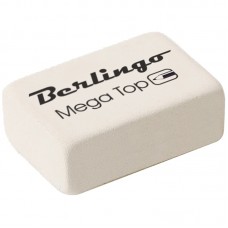 Ластик Berlingo Mega Top прямоугольный малый BLc_00014 белый 26*18*8мм натуральный каучук