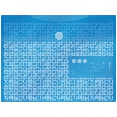 Папка-конверт на липучке А4 0,18мм дизайн Узор голубой Berlingo Starlight S AKk_04036