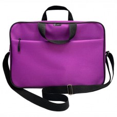Папка-портфель А4+ ткань цвет фиолет (на молнии с ручками, карман снаружи, ремень) Lamark DC0032-VL