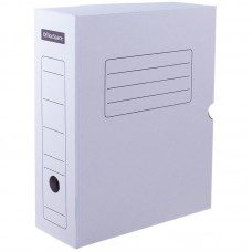 Короб архивный картон 150мм без завязок с клапаном (до 1400л) белый Офис-спейс 219276