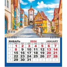 Календарь настенный 1-блок 20*25см (2024) Города мира КММ-24-001