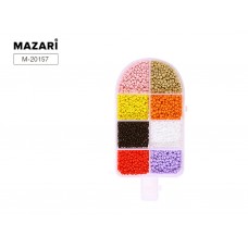 Набор творческий Бисер 3мм в пластик.контейнере (8 отделов) Мороженое 7,5*15см Mazari M-20157