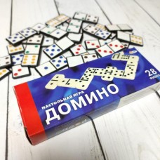 Игра настольная Домино классика облегченное пластик (28 фишек) в коробке Играем вместе B1535743-R