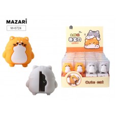 Точилка-игрушка Cute cat (милый кот) 3,5 см Mazari M-6724 без контейнера, пвх-упаковка 7,5 см