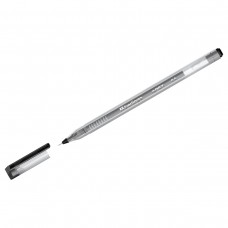 Ручка гель игольчатая Berlingo Apex черная 0,5мм CGp_05151 прозрачный трехгр.корпус, однор.