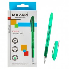 Ручка шар. Mazari Torino зеленая 0,7мм M-5701-73 игольчатая масляная (аналог 5022)