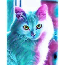 Картина по номерам 40*50см Красочный кот VA-3582