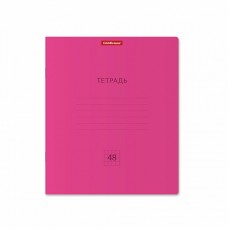 Тетрадь 48л однотонная Neon розовая ErichKrause мел.картон, пант.печать 56558 белизна 100%