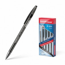 Ручка гель ErichKrause R-301 Original черная 0,5мм 42721 корпус с рифлением, подходит для ЕГЭ
