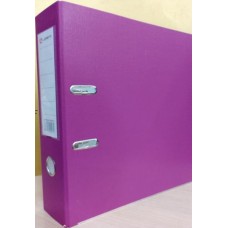 Папка-регистратор А4 80мм ПВХ цвет фиолетовый(лавандовый) карман на корешке Lamark AF0600-VL1
