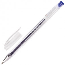 Ручка гель Brauberg Jet синяя 0,5мм 141019 прозрачный корпус