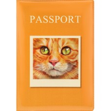 Обложка для паспорта ПВХ Рыжий котик ОП-1295