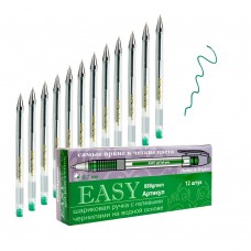 Ручка гель Easy 888 зеленая 0,7мм прозрачный корпус