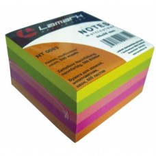 Блок-куб 85*85*50 цветной проклеенный неон 5 цветов Lamark NT0083 (плотность 75гр)