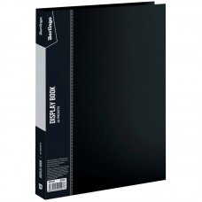 Папка 40 файлов черная 0,60мм Standard Berlingo MT2439 с торцевым вкладышем, корешок 21 мм