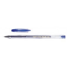 Ручка гель игольчатая Crown синяя 0,5мм HJR-500N прозр.корпус (Корея)