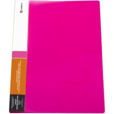 Папка с пружинным скоросшивателем цвет неон розовый 0,65мм + карман Lamark CF0047-IMRD корешок 18 мм